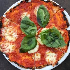 Gluten-free margherita pizza from Stella Barra Pizzeria